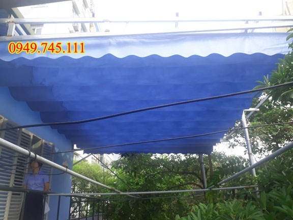 Bạt mái xếp di động tại Hòa Bình