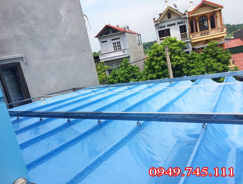 Lắp đặt bạt mái xếp cho trường tiểu học