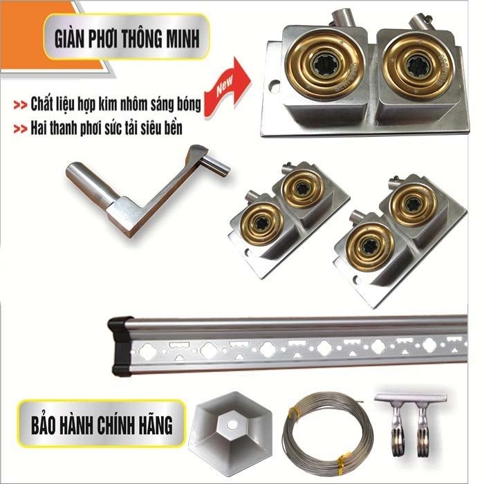 Lắp  giàn phơi thông minh KĐT Phúc Ninh Bắc Ninh