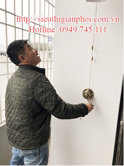 Lắp giàn phơi thông minh tại Giảng Võ