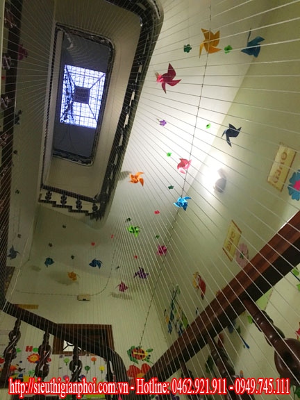 Thi công lưới an toàn cầu thang ở Hải Phòng