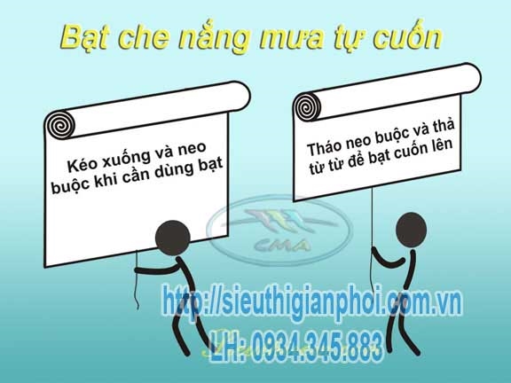 BẠT CHE BAN CÔNG TỰ CUỐN