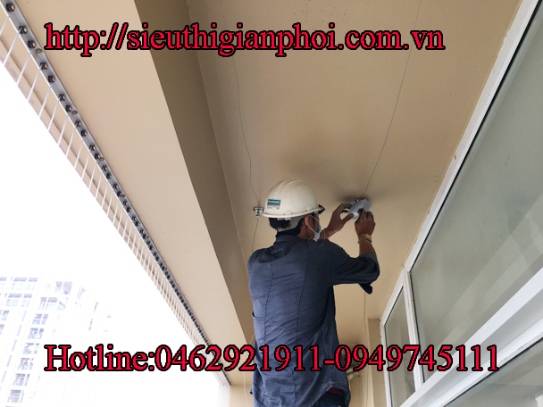 Lắp đặt giàn phơi thông minh tại Định Công Hoàng Mai