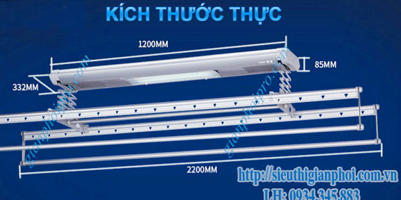 Giàn phơi điện nhập khẩu