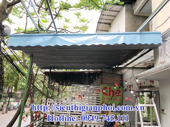 Bạt xếp che nắng mưa cho cửa hàng