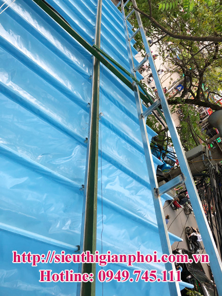 Bạt xếp che nắng mưa tại Hà Nội